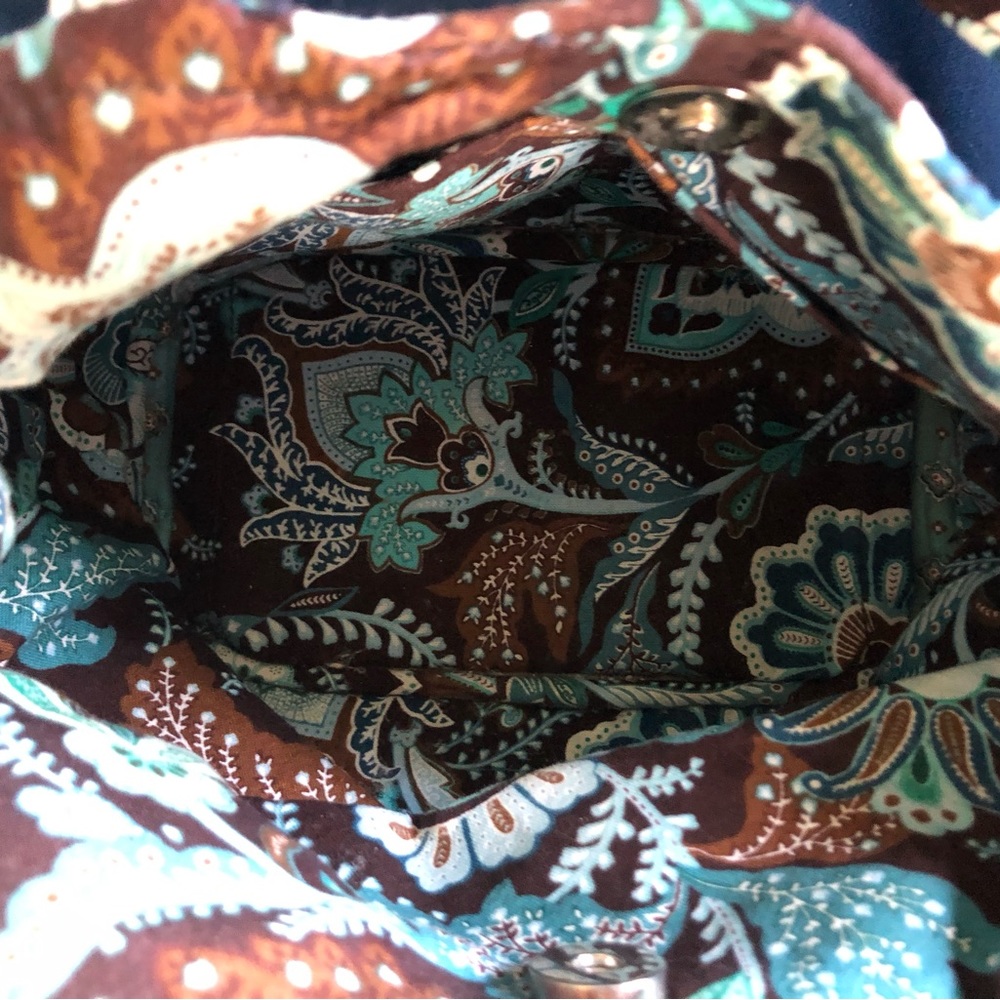 VERA BRADLEY Vintage Java Blue Small Tote - Retired Pattern - Picture 4 of 5